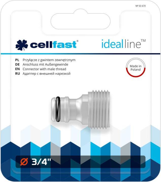 Actual product image Garden Lights - COUPLING WITH MALE THREAD - IDEAL LINE™ PLUS - 3/4" (Hitch, 26.42 mm)