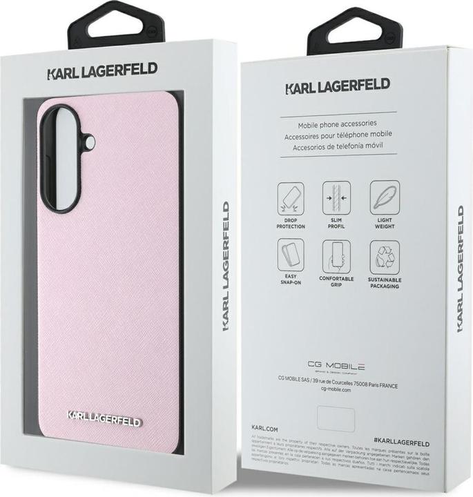 Produktbild Karl Lagerfeld - Saffiano (KLHCSA56PSAFWMCP) - Samsung Galaxy A56 5G - Pink Metal Logo (Samsung Galaxy A56)