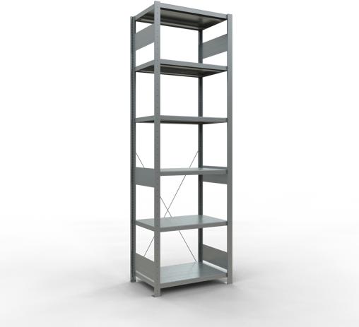 Actual product image Schulte Lagertechnik MULTIplus250 boltless basic shelving system with cross brace