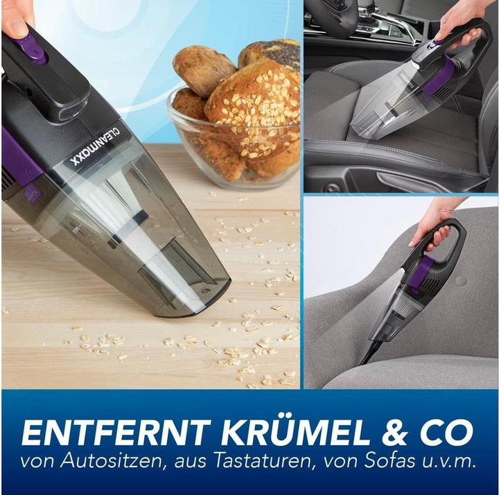 Produktbild CleanMaxx Akku-Handsauger Grau, Violett Grau, Violett