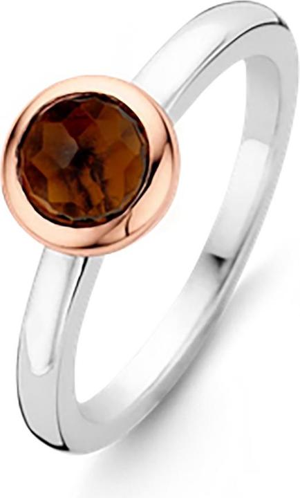 Immagine prodotto Ti Sento Milano Anello con cristallo marrone bicolore 12103TB (56, 925 Argento)