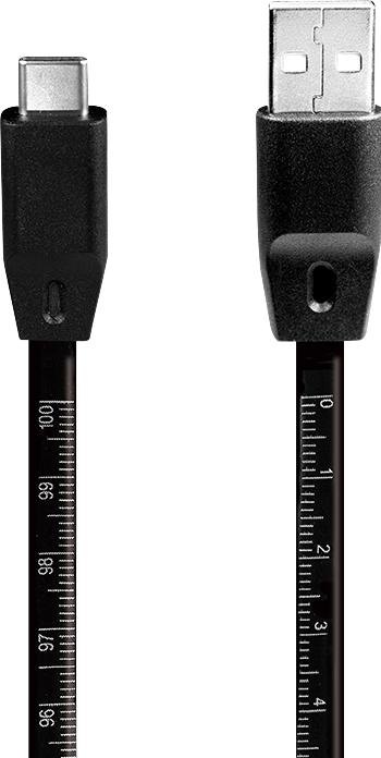 Actual product image LogiLink USB cable with ruler (1 m, USB 2.0)