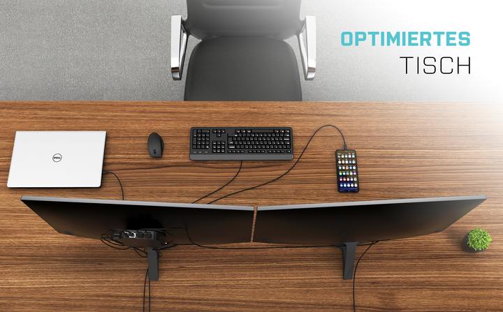 Actual product image i-tec Dual DP USB-C Power Delivery 4k Dock (USB-C, 3 Ports)