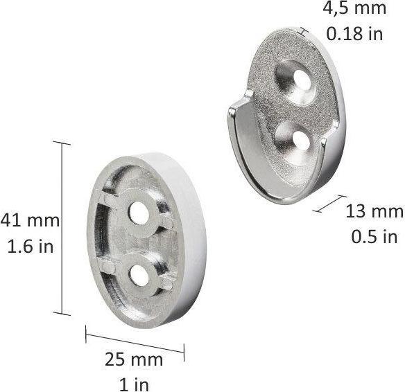 Actual product image Dolle Schrankrohrlager "Walk In" fr Kleiderstange, 2 Stck