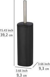 Actual product image Wenko WC-Garnitur Mod. Alassio, Schwarz geschlossene Form, aus lackiertem Stahl