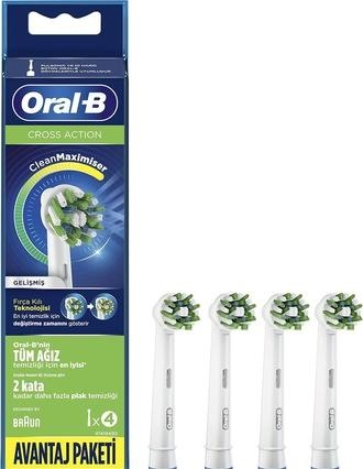Actual product image Oral-B Cross Action Toothbrush Heads Value Pack 4 Count (4 x)