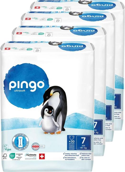 Actual product image Pingo Ökowindeln (Size 7, Half month box, 120 pcs.)