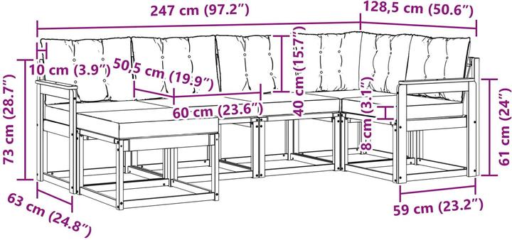 Produktbild vidaXL Outdoor-Sofagarnitur