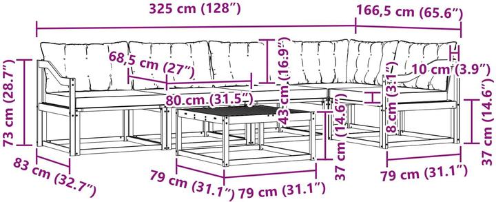 Produktbild vidaXL Outdoor-Sofa