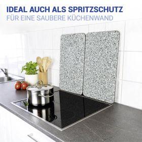 Image du produit Wenko Plaque de recouvrement en verre Universal Mod. Granit, set de 2 pièces pour tous les types de