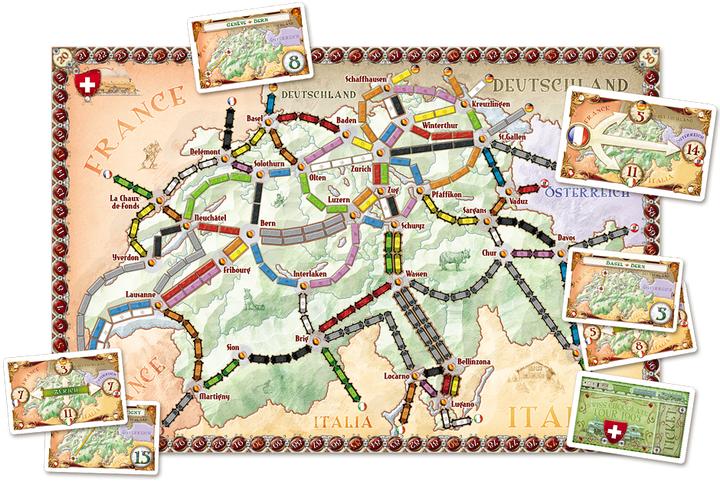 Produktbild Asmodée Ticket To Ride India and Swizerland (Deutsch, Englisch, Französisch, 2 - 4 Spieler)