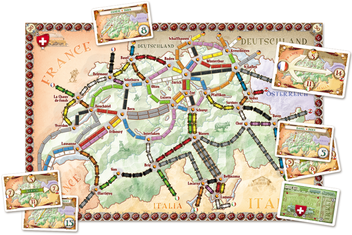Produktbild Asmodée Ticket To Ride India and Swizerland (Französisch, Deutsch, Englisch)