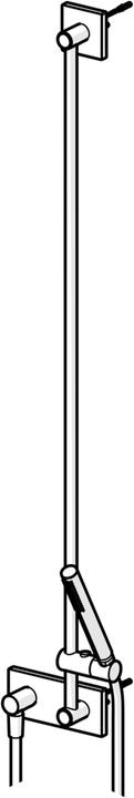 Produktbild Hansa Hansamatrix Wandstangen-Brausenset, Fertigmontageset, Unterputz, 1100mm, kürzbar, Rosette eck