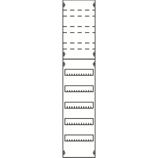 Striebel & John, Verteilerschrank Zubehör, STR 1V4KA Verteilerfeld H=1250mm 1 Feld