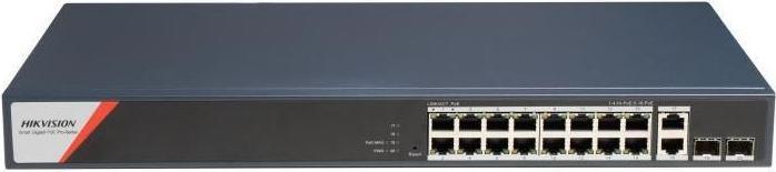 Actual product image Hikvision 16 Port Gigabit Smart POE (16 ports)
