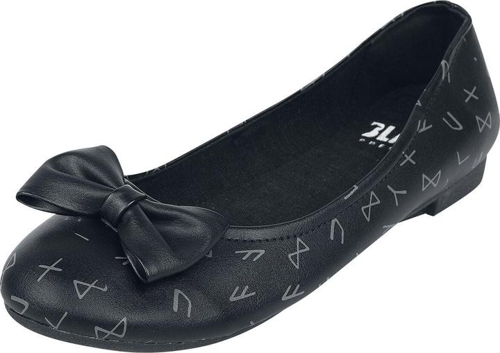 Produktbild Black Premium Ballerinas mit Schleife und Print (38)