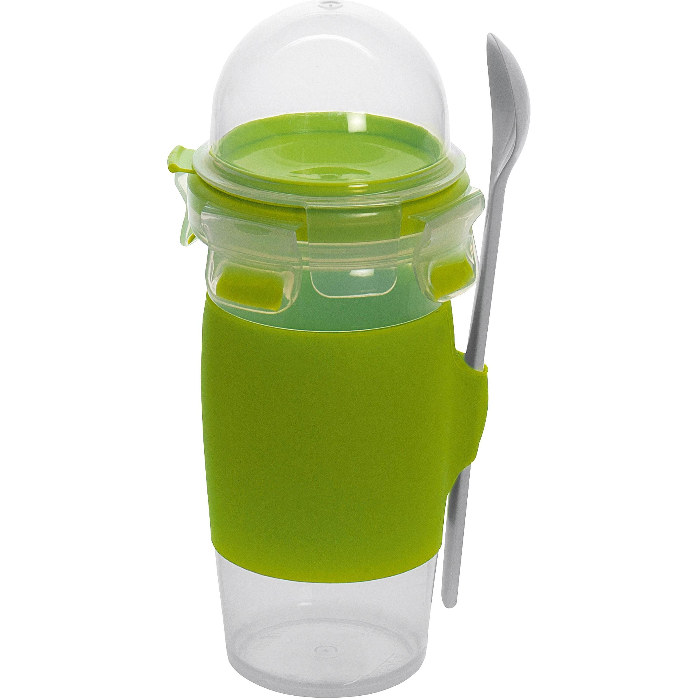 Emsa Clip&Go Yoghurt Mug 450 ml rund, Lunchbox, Grün