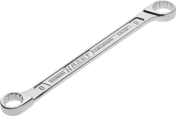 Image du produit HAZET Clé polygonale double 610N-8X9 ∙ Profil Traction à 12 pans extérieurs ∙ 8 x 9 mm (8 mm, 9 mm)