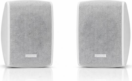 Produktbild Ecler eMOTUS5P | 2-way full range surface mount active speaker | 5"" | 25W | Wall | Hvit | 1 Pair (Aktivlautsprecher, Passivlautsprecher, 2x 25 W)