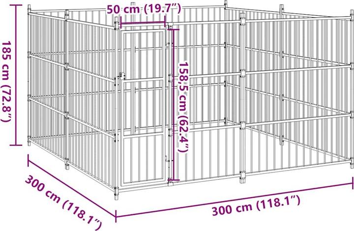 Image du produit vidaXL Chenil (Chenil pour chiens)