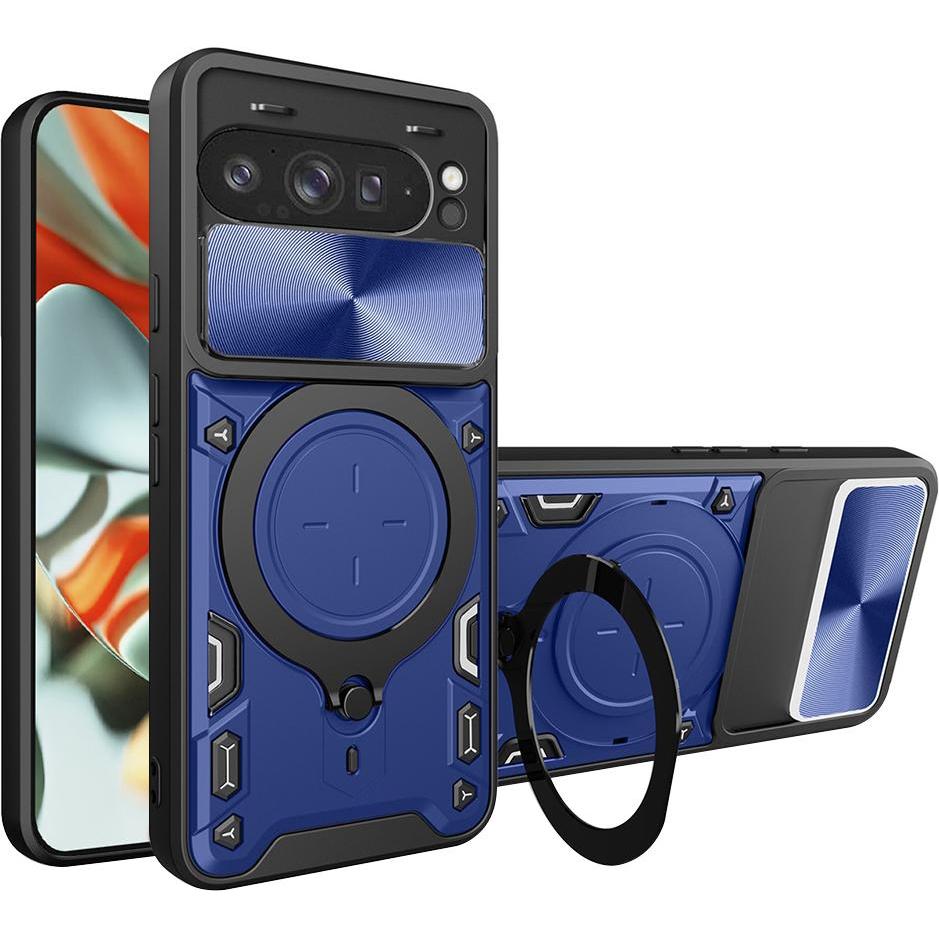 Techsuit - CamGuard Pro - Google Pixel 9 Pro XL - Blue (Google Pixel 9 Pro XL), Cover smartphone, Blu