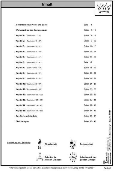 Produktbild Wir pfeifen auf den Gurkenkönig / Literaturseiten (Deutsch, Kerstin Hielscher, KOHL VERLAG Der Verlag mit dem Baum, 2007)
