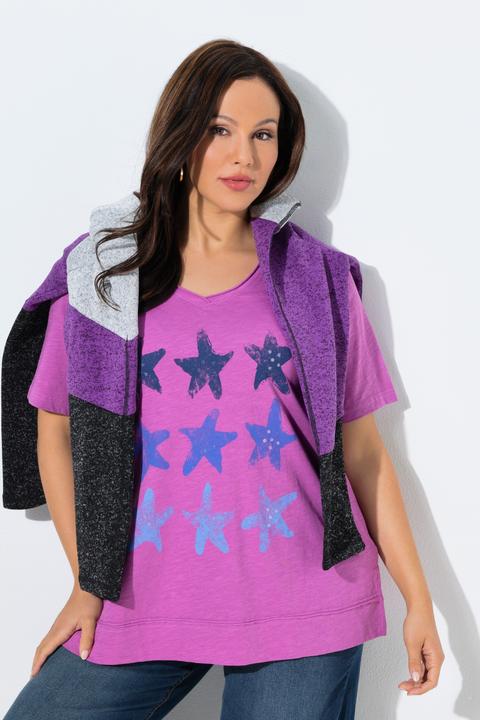 Actual product image Ulla Popken Starfish Open Edge Graphic Tee (58)