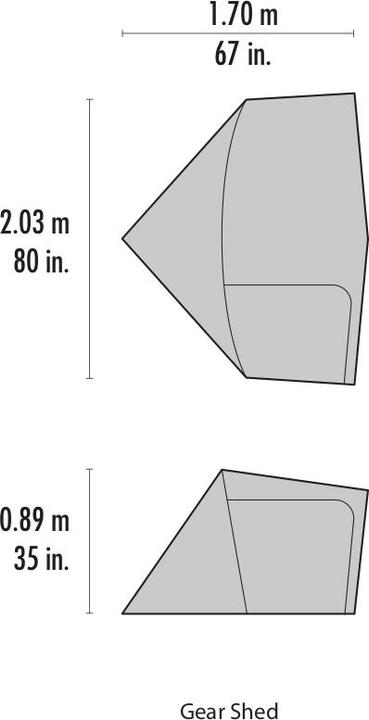 Actual product image Msr Elixir&Hubba Gear Shed (Awning, 0.82 kg)