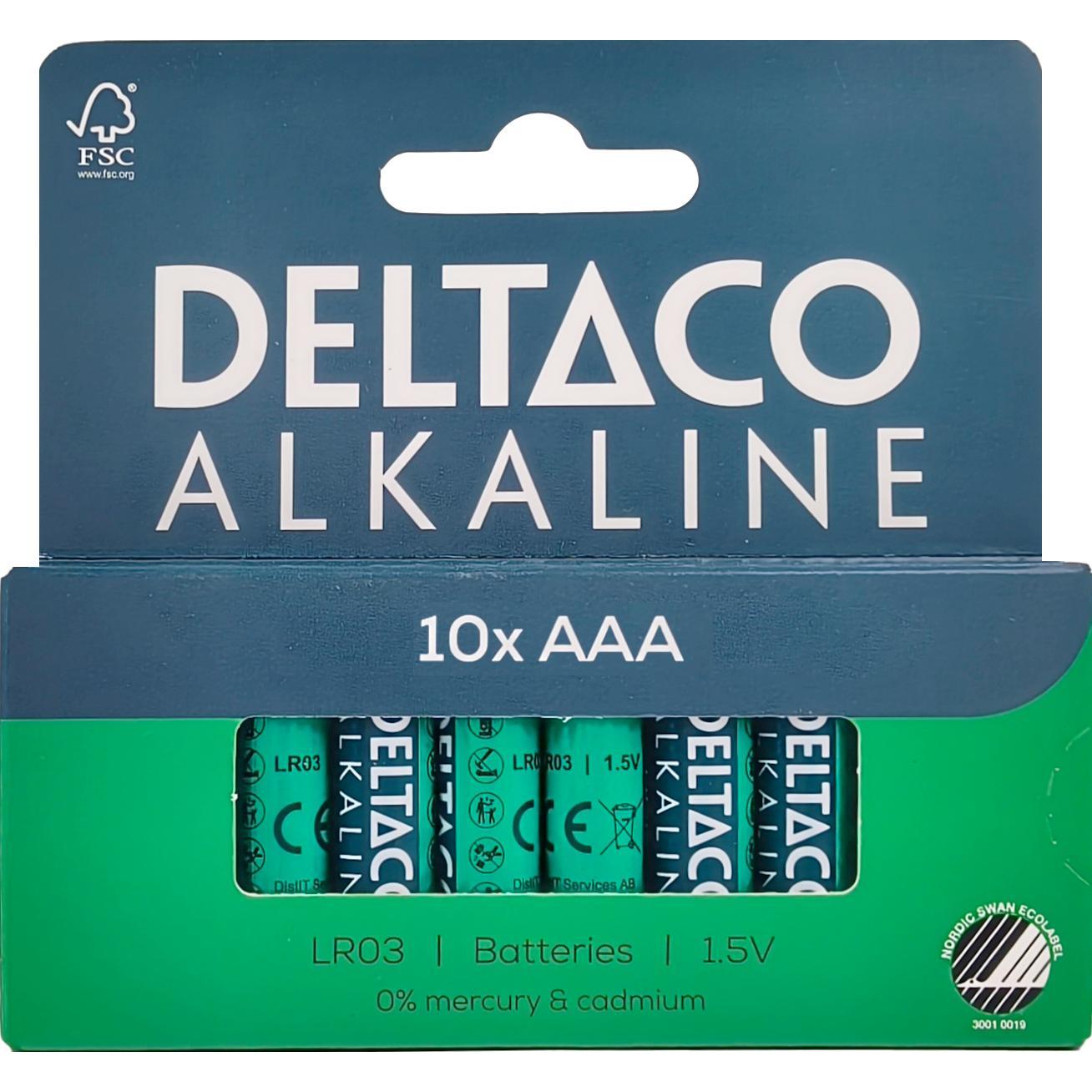Deltaco LR03-10B (10 pz., AAA, 1300 mAh), Batterie + pile
