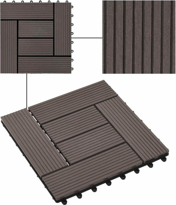 Produktbild vidaXL Terrassenfliese (22x, 30 x 30 cm)