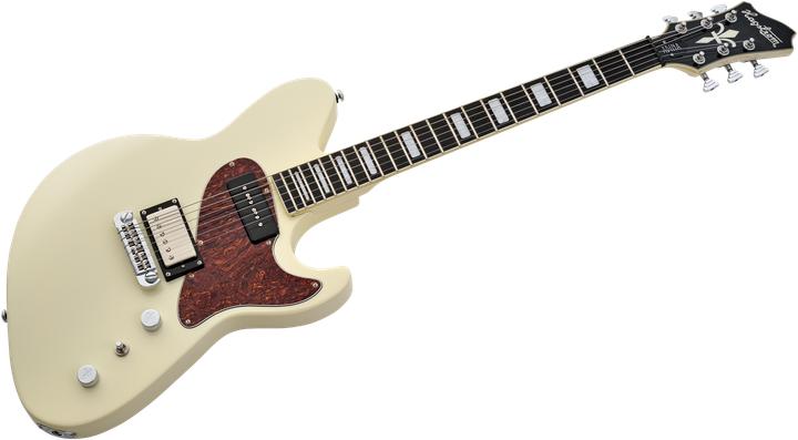 Actual product image Hagstrom E-Gitarre, Adina, Creme (Electric guitar, Flame Maple, Mahogany, Maple)