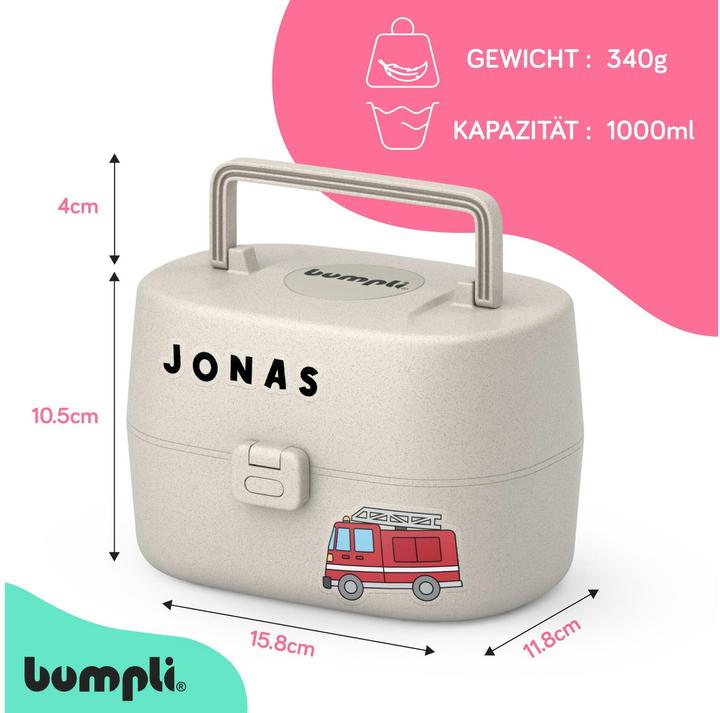 Produktbild Bumpli Lunchbox mit Sticker Set Beige