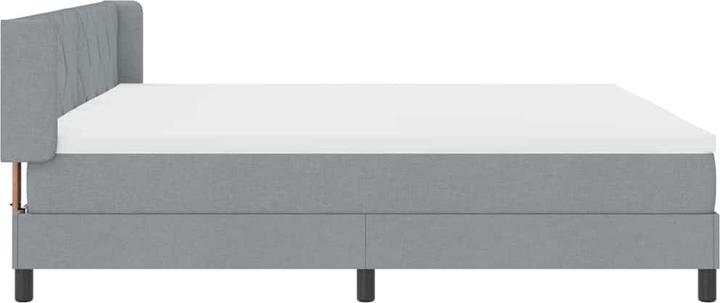 Image du produit vidaXL Boxspringbett Mit Matratze Stoff Hellgrau (200 x 200 cm)