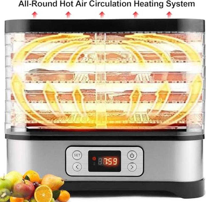 Actual product image Meykey Food Dehydrator with Timer, Temperature Settings, LED Display, 8 Adjustable Trays