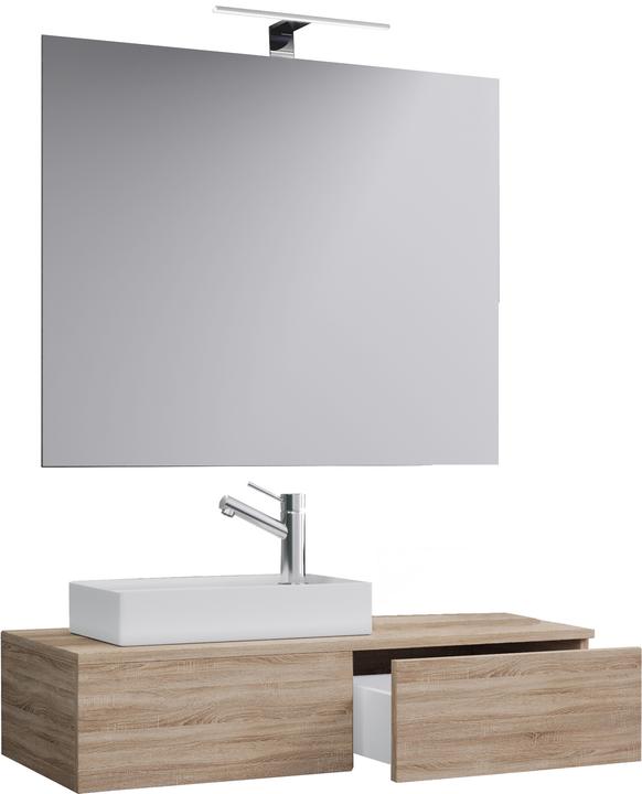 Actual product image VCM 3-piece guest toilet wash place washbasin Gudas mirror