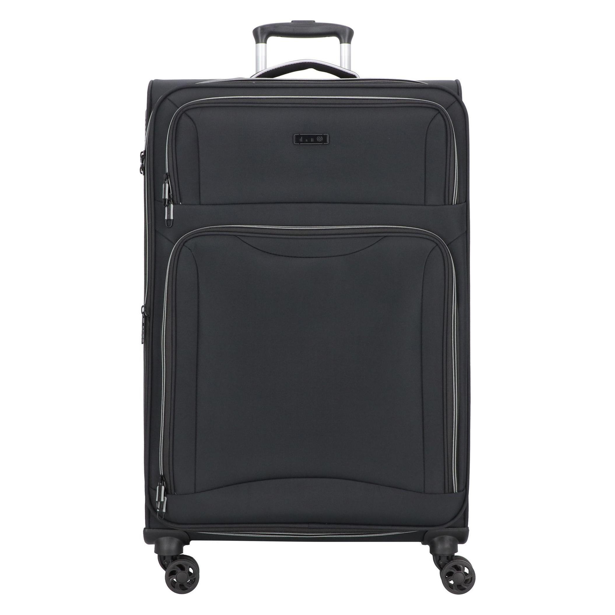 D&N, Koffer, Travel Line 9204 4 Rollen Trolley L 76 Cm, Schwarz, (100 l)