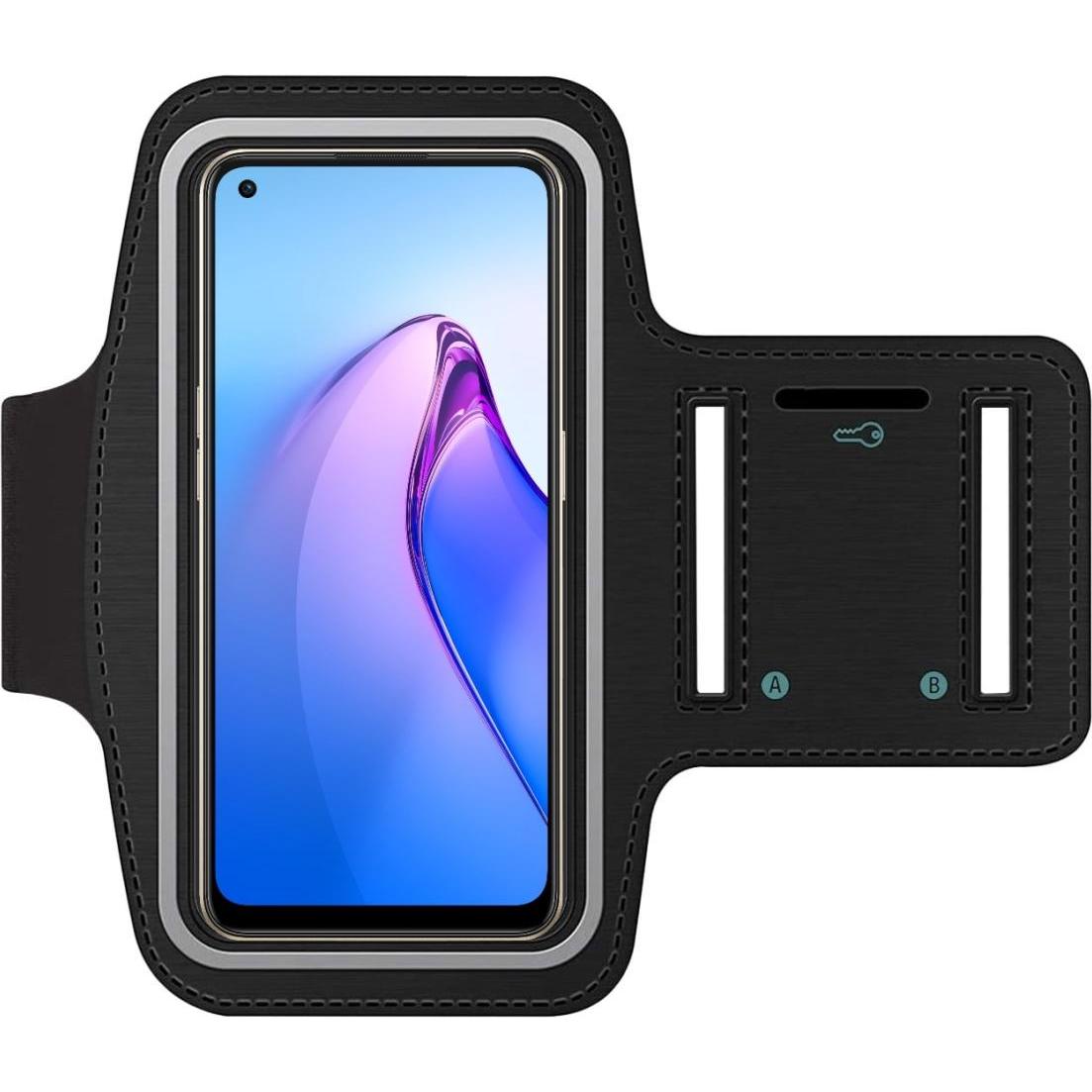 SmartFitness Oppo Reno8 5G Handy Sport Armband, Smartphone Sportarmband, Schwarz