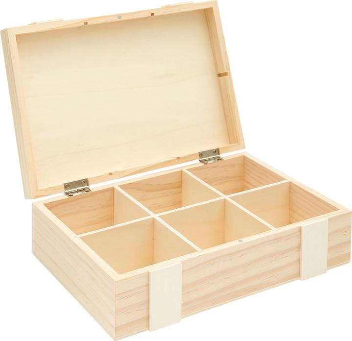 Actual product image Rico Design Wooden box / storage box with 6 compartments