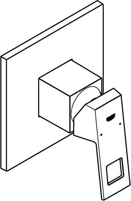 Actual product image Grohe Eurocube single-lever shower mixer