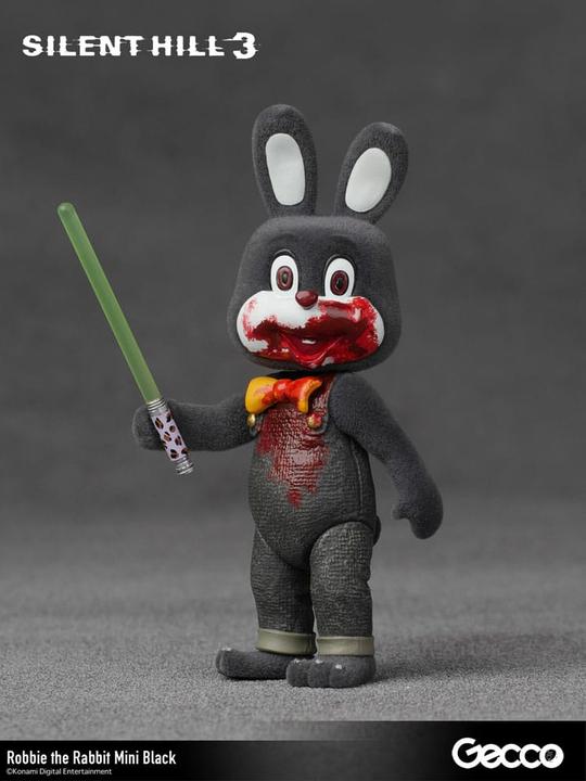 Actual product image Gecco Silent Hill 3 Mini Action Figure Robbie the Rabbit Mini Black Version 10 cm