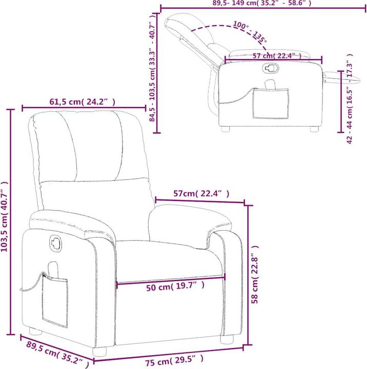 Actual product image VidaXL Massage-Relaxsessel