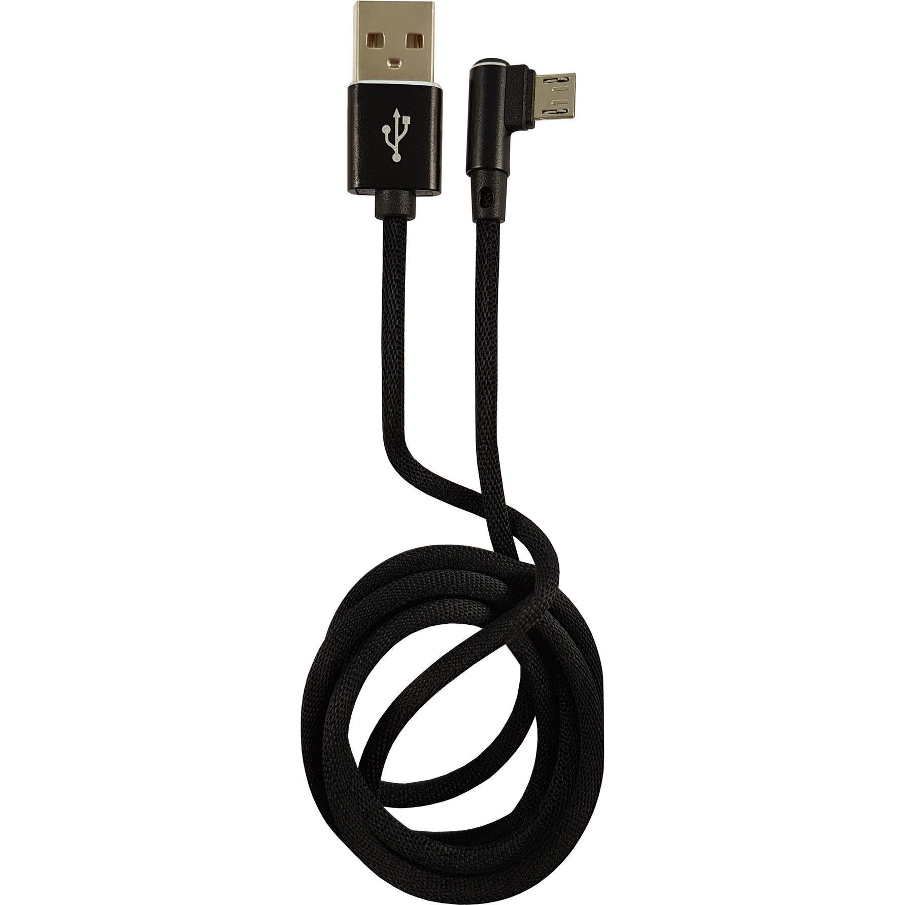 LC-Power LC Power USB-Kabel USB (M) zu Micro-USB Typ B (M) gewinkelt (1 m, USB 3.0), USB Kabel