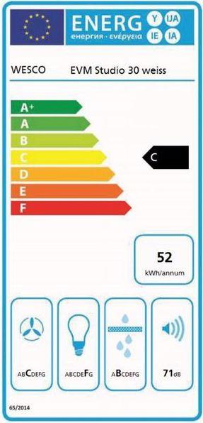 Label énergétique Wesco 4003203 (Hotte à tiroir)