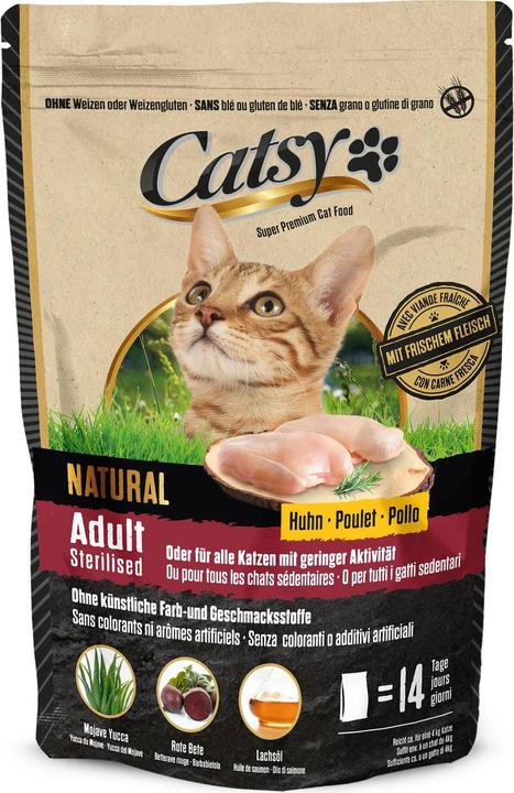Produktbild Catsy Adult&Sterilised Cat Chicken 1kg (Adult, 1 Stk., 1000 g)