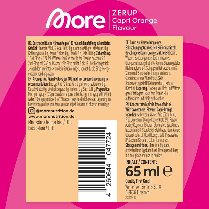 Immagine prodotto More Nutrition Zerup (1 x 65 cl)