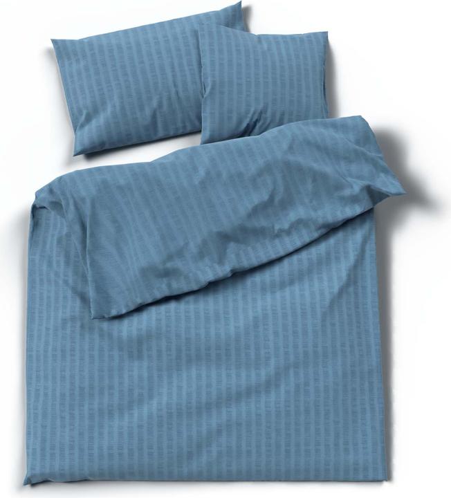 Image du produit Lotus Bettwaren Parure de lit en satin seersucker uni (Taie d'oreiller, 50 x 70 cm)