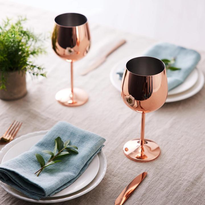 Actual product image Oak & Steel Steel wine glasses (50 cl, 4 Glasses, Wine glasses set)