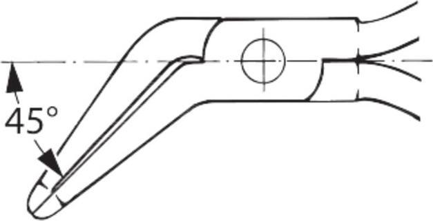 Produktbild Erdi Falzzange 45° gebogen 270 mm D341-60 (270 mm)