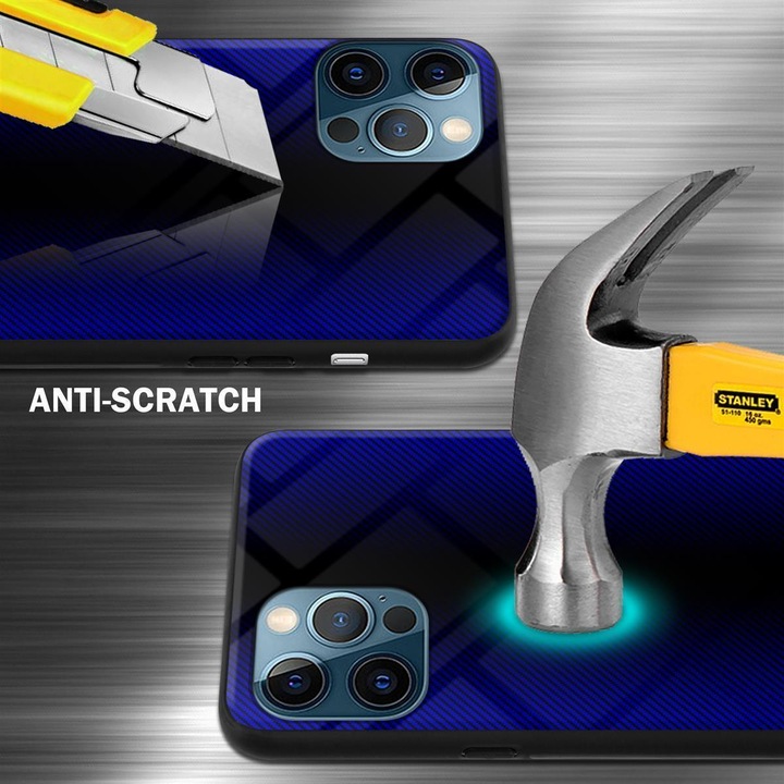Productafbeelding Cadorabo TPU gestreepte glasplaat (Apple iPhone 12 Pro Max)