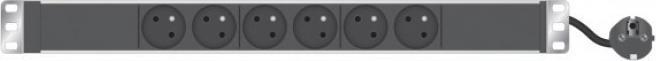Image du produit Générique PDU français standard 1U pour armoire 19"/ 6 prises